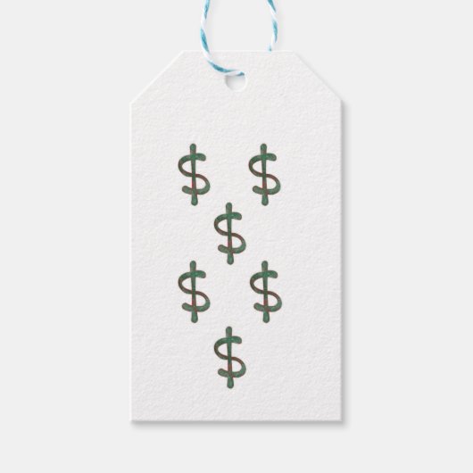 Dollar-Zeichen Geschenkanhänger (Vorderseite)
