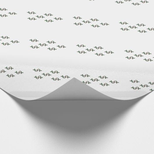 Dollar-Zeichen Geschenkpapier (Ecke)