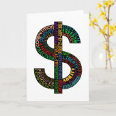 Dollar-Zeichen-Gruß-Karte Karte (Gelbe Blume)