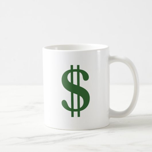 Dollar-Zeichen Kaffeetasse (Rechts)