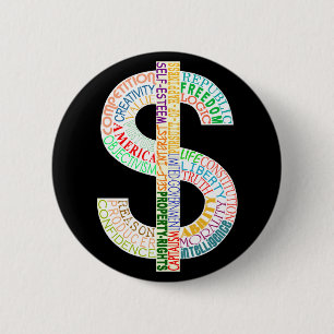 Dollar-Zeichen-Knopf Button