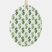 Dollar-Zeichen-Muster Keramik Ornament (Rechts)