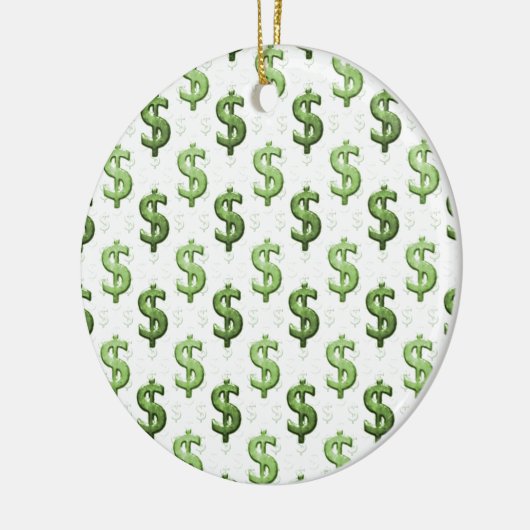 Dollar-Zeichen-Muster Keramik Ornament (Links)