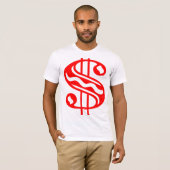 Dollar-Zeichen - Rot T-Shirt (Vorne ganz)