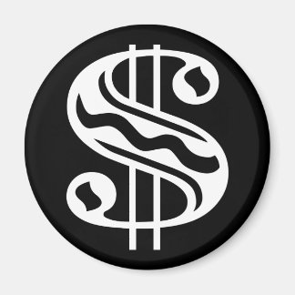 Dollar-Zeichen - weiß Magnet