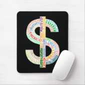 Dollar-ZeichenMausunterlage Mousepad (Mit Mouse)