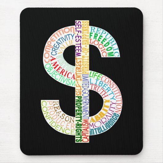 Dollar-ZeichenMausunterlage Mousepad (Vorne)