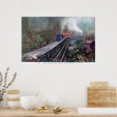 Dollarhide Trestle, Shasta Route, Südpazifik Poster (Küche)