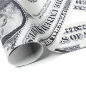 Dollarnoten Geschenkpapier (Rolleneckpunkt)