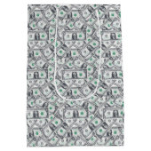Dollarnoten Mittlere Geschenktüte (Rückseite)