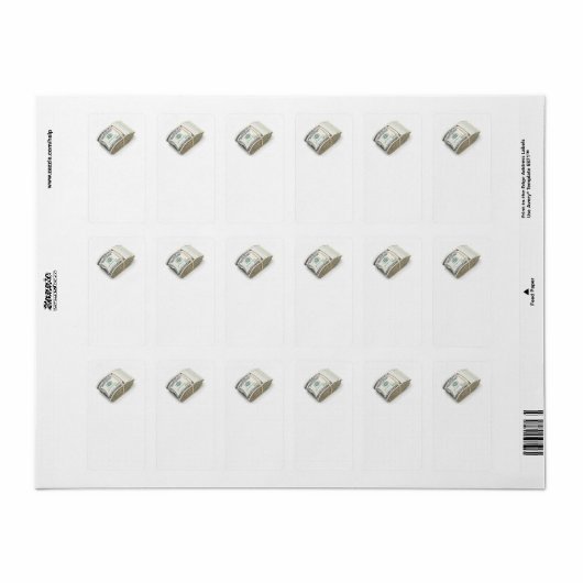 Dollars Adressaufkleber (Vorne)
