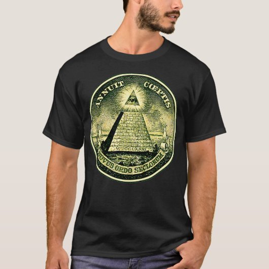 Dollars, die Augensymbol-Pyramidentriang T-Shirt (Vorderseite)