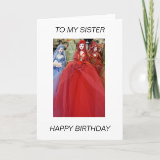 Dollars FÜR MEINE SCHWESTER-HAPPY BIRTHDAY Card Karte