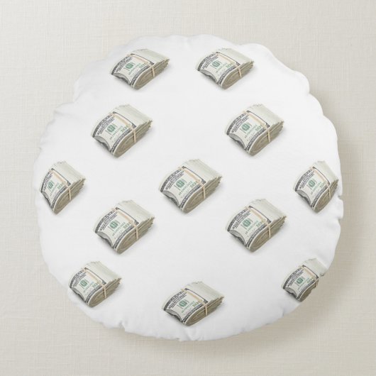 Dollars Rundes Kissen (Vorderseite)