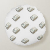 Dollars Rundes Kissen (Rückseite)