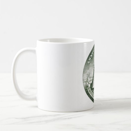 Dollarschein-Freimaurer Illuminati Pyramide Kaffeetasse (Links)