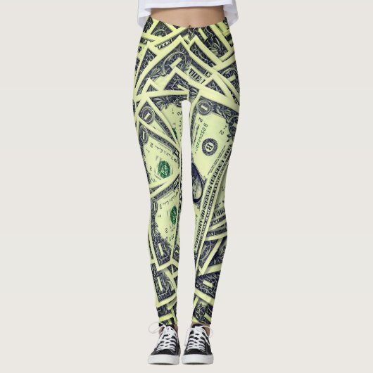 Dollarschein-Leggings Leggings (Vorderseite)