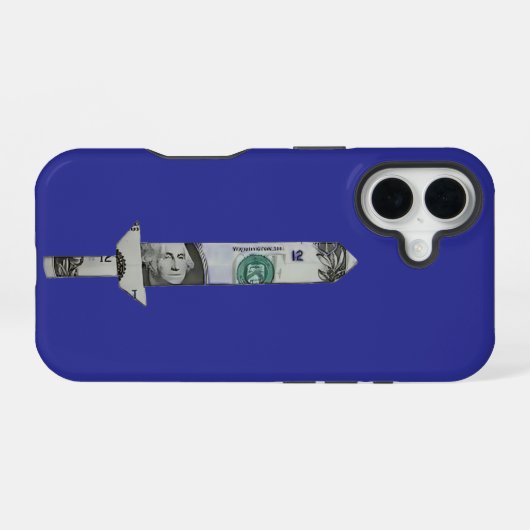 Dollarschwert iPhone 16 Hülle (Rückseite (Horizontal))