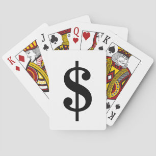 Dollarzeichen Einfache klassische Alphabet Spielkarten