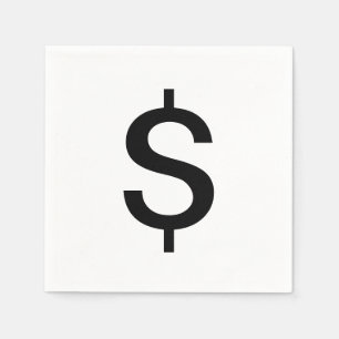 Dollarzeichen  Einfache moderne Alphabete Serviette