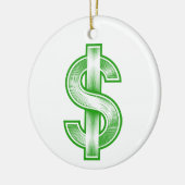 Dollarzeichen Geldsymbol Keramik Ornament (Links)