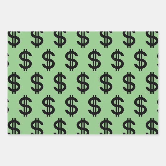 Dollarzeichen Geschenkpapier Set (Vorderseite 3)