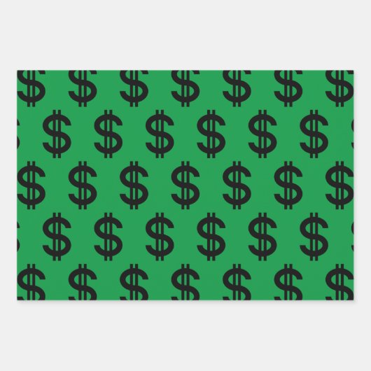Dollarzeichen Geschenkpapier Set (Vorderseite 2)