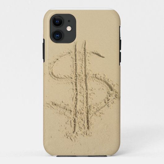 Dollarzeichen in Sand Case-Mate iPhone Hülle (Rückseite)