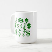 Dollarzeichen Kaffeetasse (Vorderseite Links)
