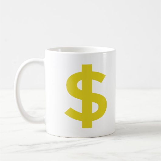 Dollarzeichen Kaffeetasse (Links)
