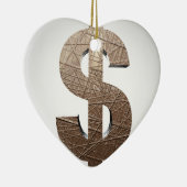 Dollarzeichen Keramik Ornament (Rechts)