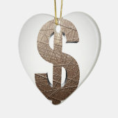 Dollarzeichen Keramik Ornament (Links)