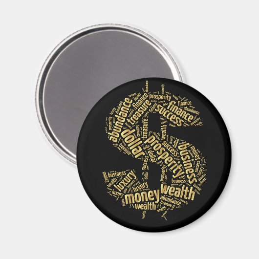 Dollarzeichen Magnet (Vorderseite/Rückseite)
