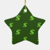 Dollarzeichen-Muster Keramikornament (Hinten)