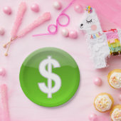 Dollarzeichen Pappteller (Party)