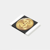 Dollarzeichen Post-it Klebezettel (angewinkelt)