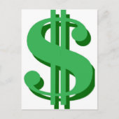 $ Dollarzeichen Postkarte (Vorderseite)