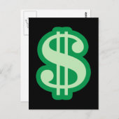 Dollarzeichen Postkarte (Vorne/Hinten)