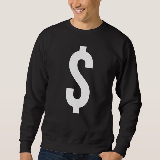 Dollarzeichen Symbol Satzzeichen Sweatshirt (Vorderseite)