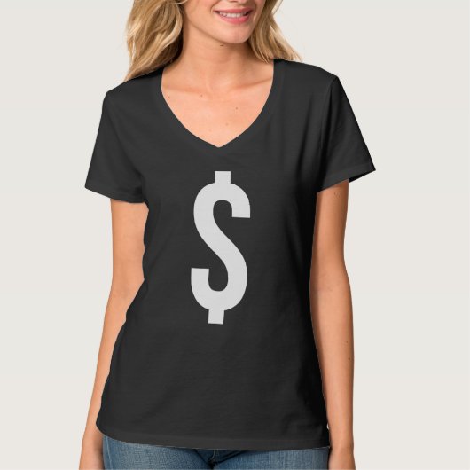 Dollarzeichen Symbol Satzzeichen T-Shirt (Vorderseite)
