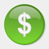 Dollarzeichenmagnet Magnet (Vorne)