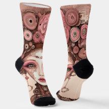DOLLFACE STEAMPUNK Nachhaltig Premium Crew Sock