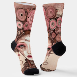 DOLLFACE STEAMPUNK Nachhaltig Premium Crew Sock Socken