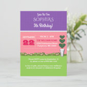 Dollhouse Birthday Einladung (Stehend Vorderseite)