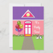 Dollhouse Birthday Einladung (Rückseite)