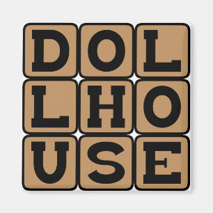 Dollhouse, Zuhause für Puppen Magnet