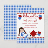 Dollies Tea Party Einladung (Vorne/Hinten)