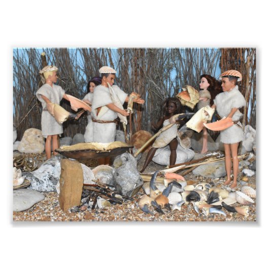 Dolls in prähistorischen Zeiten. Fotodruck (Vorne)