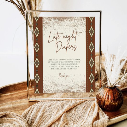 DOLLY Aztec Rustic Western Spate Night Diapers sig Poster