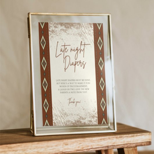 DOLLY Aztec Rustic Western Spate Night Diapers sig Poster